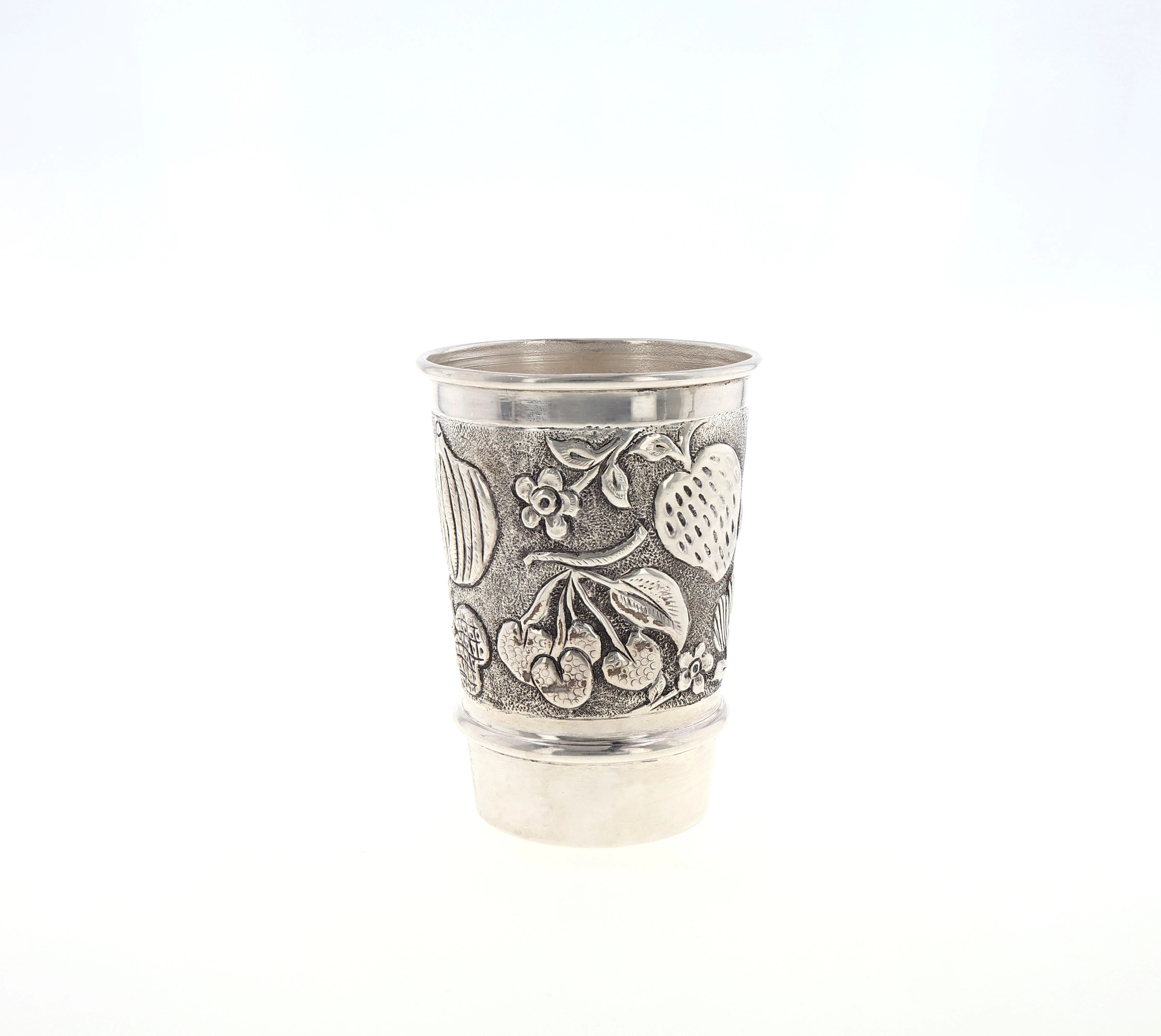 Embossed Silver Tumbler