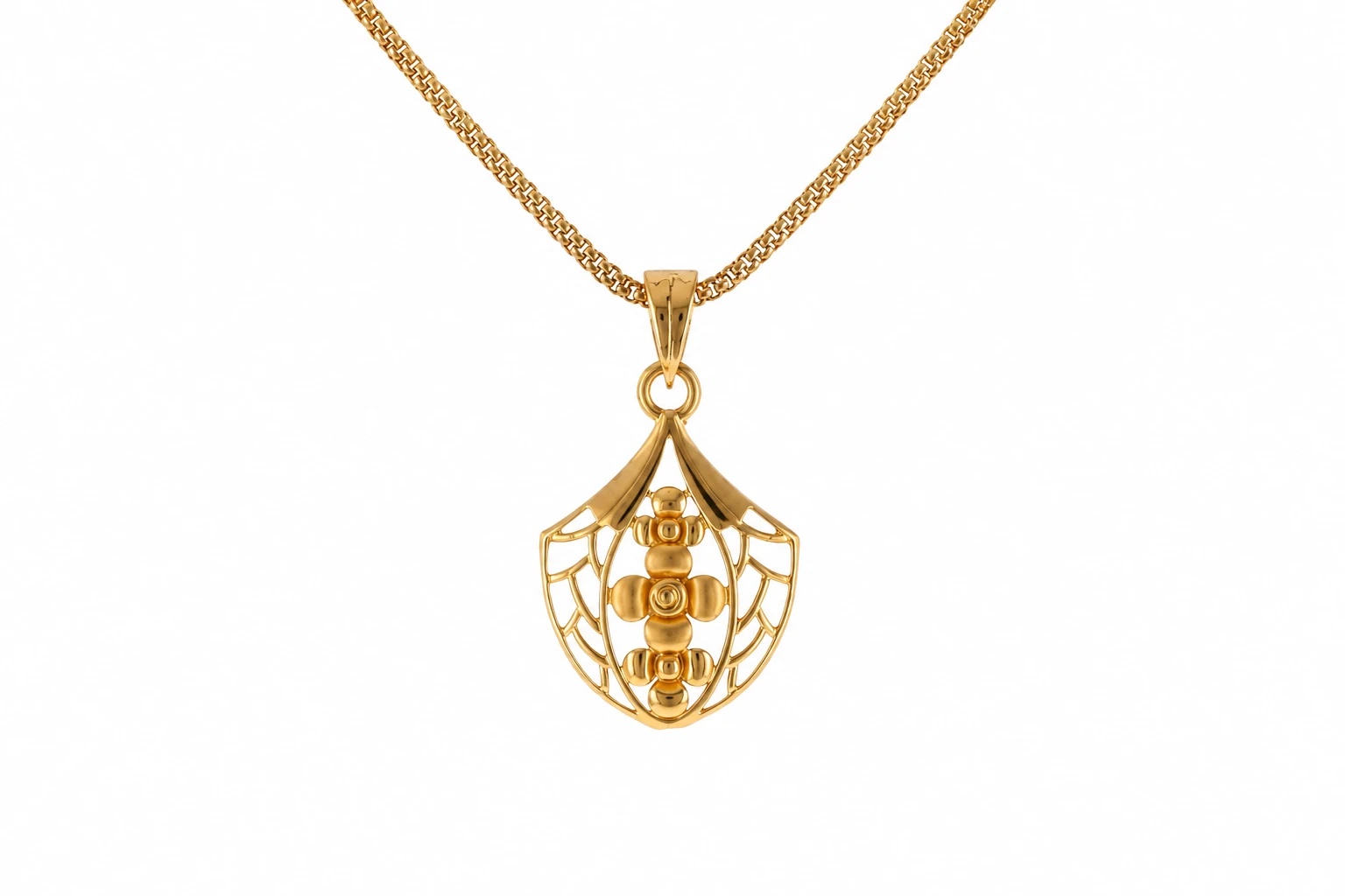 Floral Teardrop Pendant — image 1