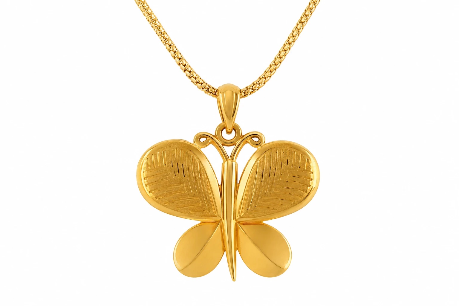 Gold Butterfly Pendant — image 1