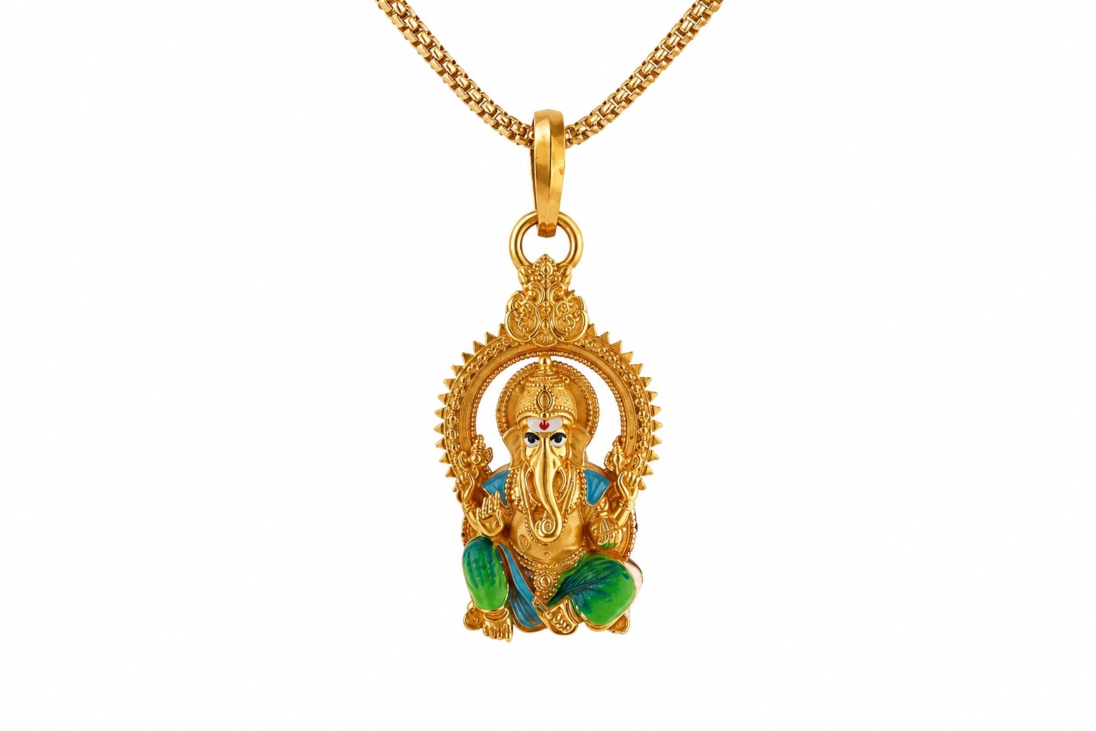 Lord Ganesha Gold Pendant — image 1