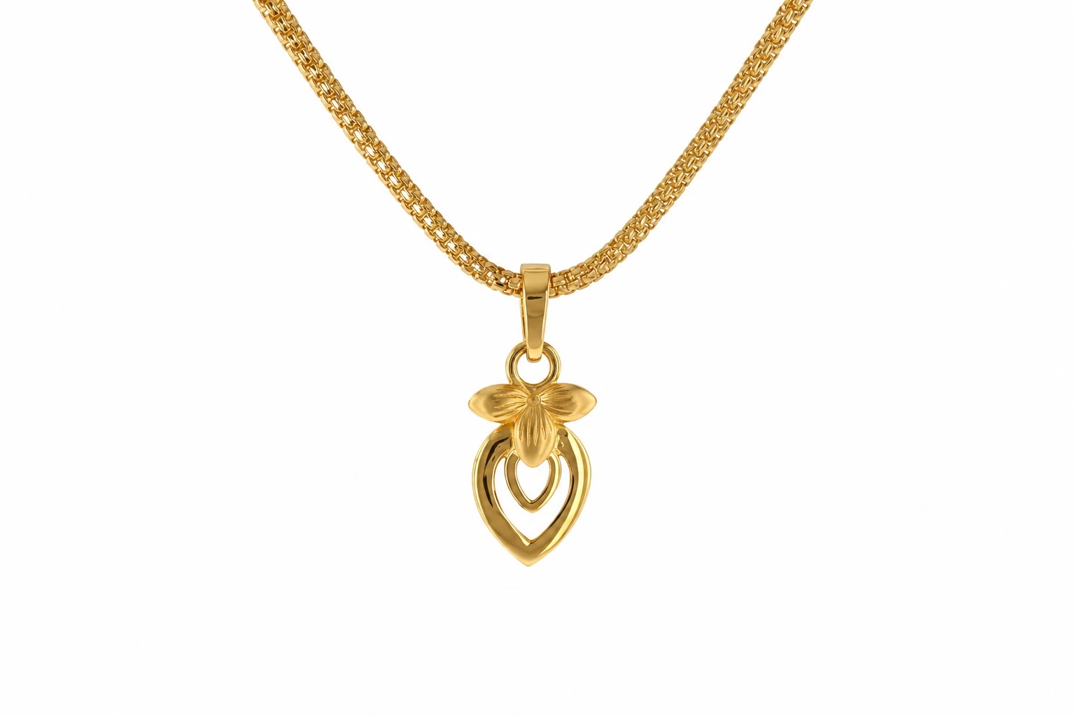 Floral Double Heart Pendant — image 1